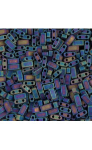 Miyuki half tila 5x2.4mm beads - Matted multi iris HTL-401FR